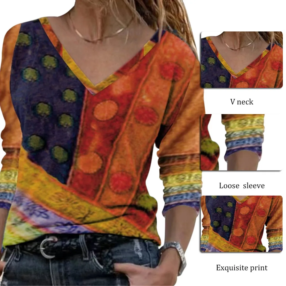 

Uefezo Long Sleeve T-shirts Women Autumn Winter Shirts for Women Loose White Round Neck Tops for Girls Mujer Camisetas