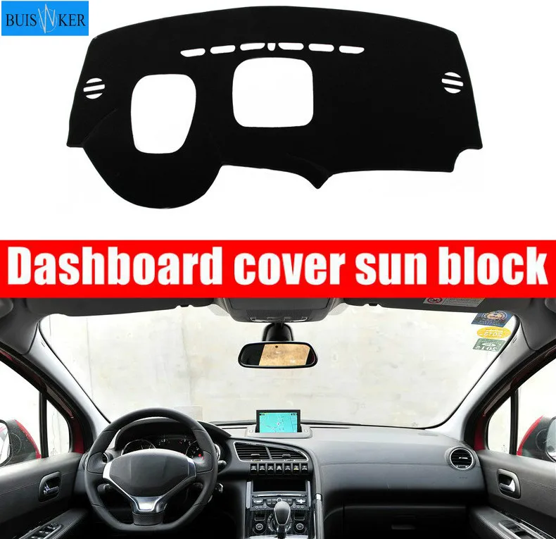 

Dashboard Cover Mat Pad Sun Shade Visor Instrument Cover Carpet Car Styling Accessories LHD For Peugeot 3008 2013 2014 2015 2016