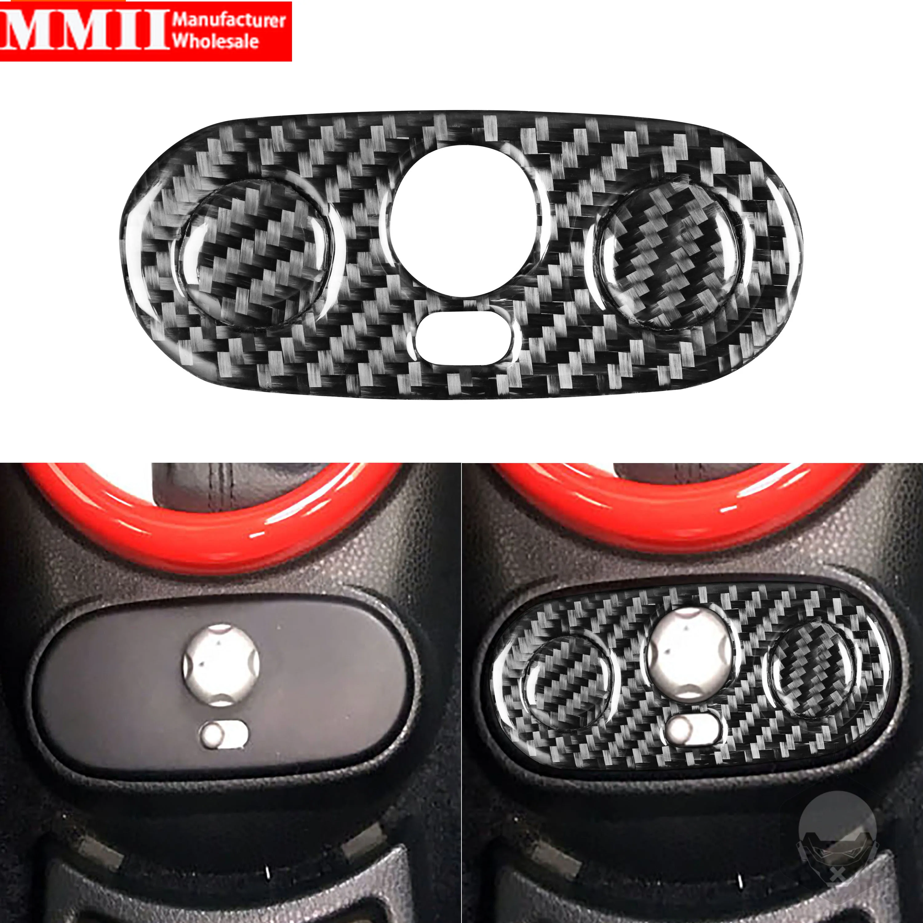 

Carbon Fiber Sticker For Mini Cooper S One Hatch R50 R53 2005 2006 Electric Mirror Control Key Panel Interiors Car Accessories