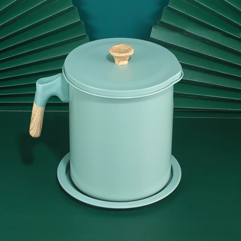 

Oil Storage Grease Keeper for Kitchen, 1.4 /1.7L Bacon Grease Container With Strainer Vintage