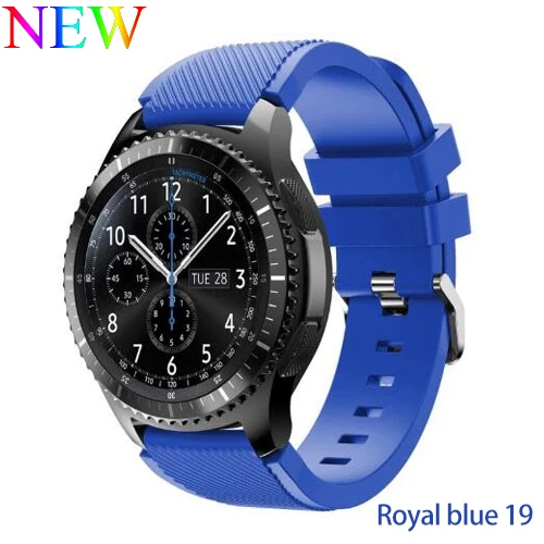 royal blue Gear S3 ремешок для samsung Galaxy watch 46 мм 42 мм S3 Frontier/Классический 22 мм ремешок для часов Силиконовый браслет huawei watch gt ремешок - Цвет ремешка: royal blue