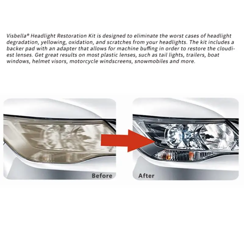 

Car Headlight Restoration Polishing Kits Multipurpose Headlamp Lens Repair for Auto Motorcycle Improving Visibility And Security