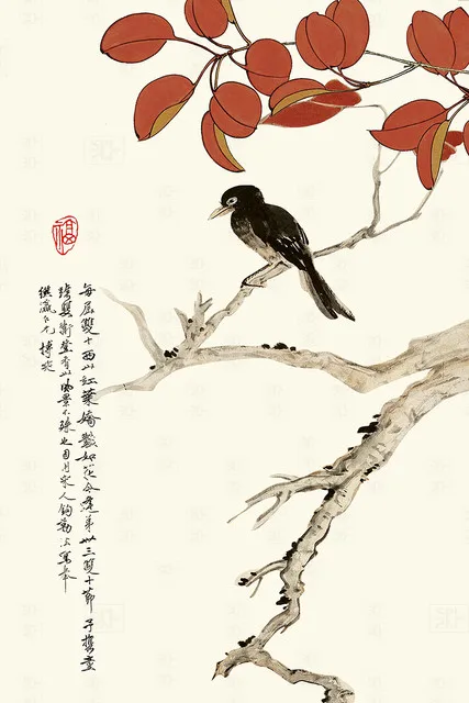 Холщовая живопись Новый китайский стиль настенные картины с изображением