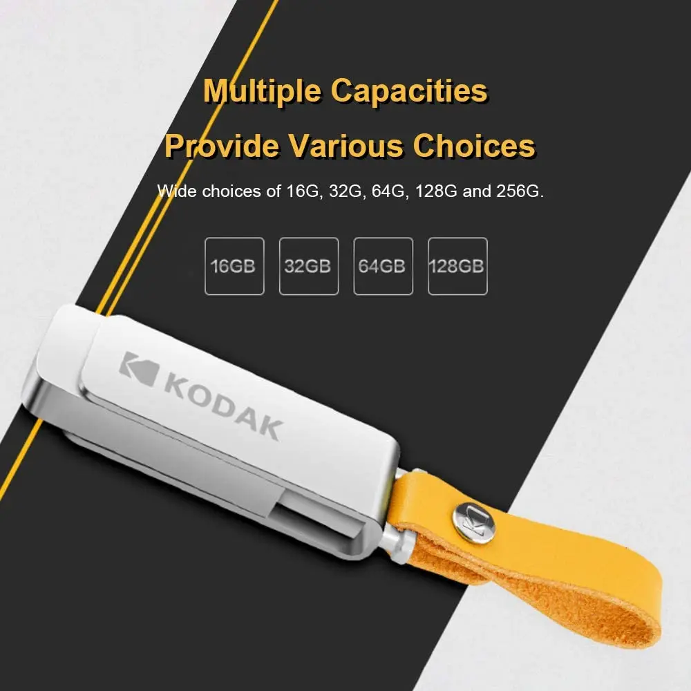 Металлический USB флеш-накопитель Kodak 3 0 32 ГБ 64 128 256 ручка со шнурком-накопитель OTG