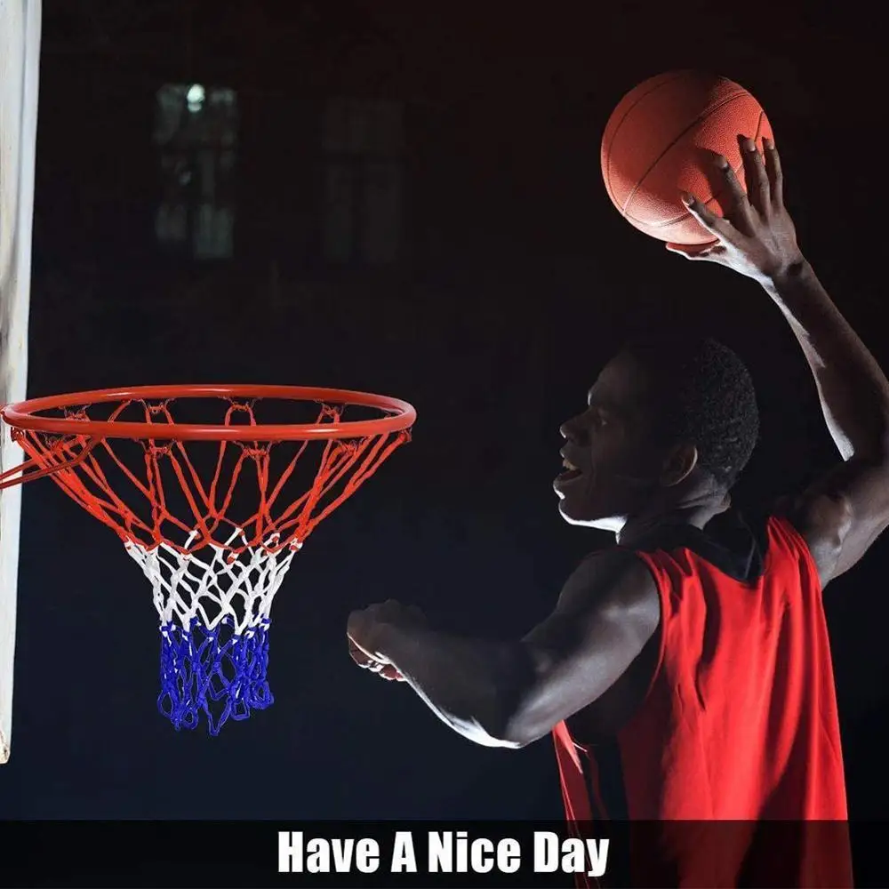 6 Mm Basketball Rim Mesh Net Durable Standard Goal Nylon Hoop Rims Duty Fits Heavy Q4N0 | Спорт и развлечения