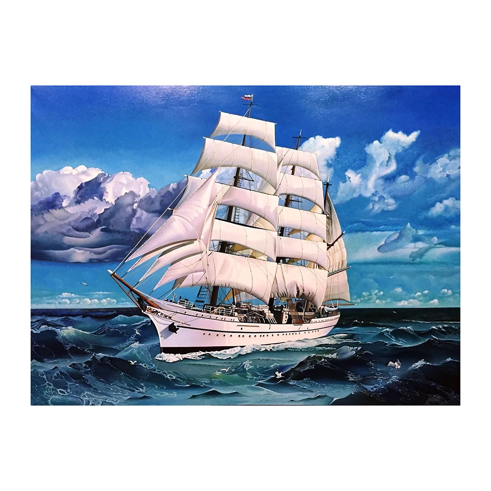 30x40 см Алмазная картина парусник дизайн вышивка крестиком ремесло DIY мозаика
