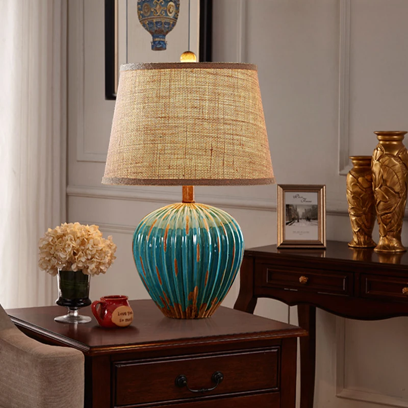 Американская настольная ретро-лампа прикроватная лампа в европейском и