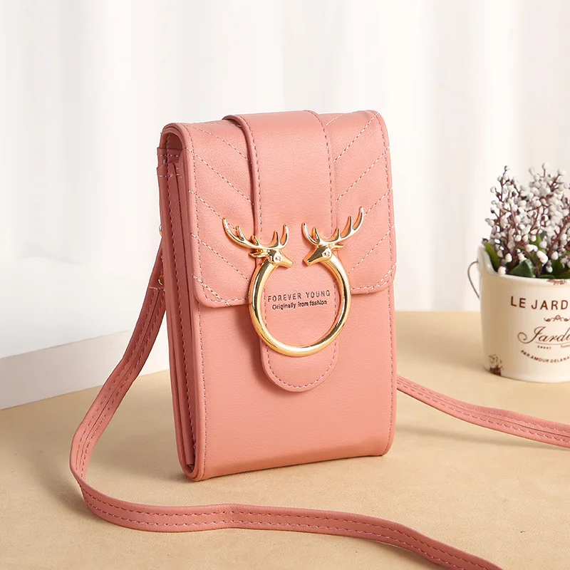 

Ladies Long Large-capacity Messenger Bag Fashion Female Korean Version Solid Color Shoulder Purse Multi-function Women Wallet