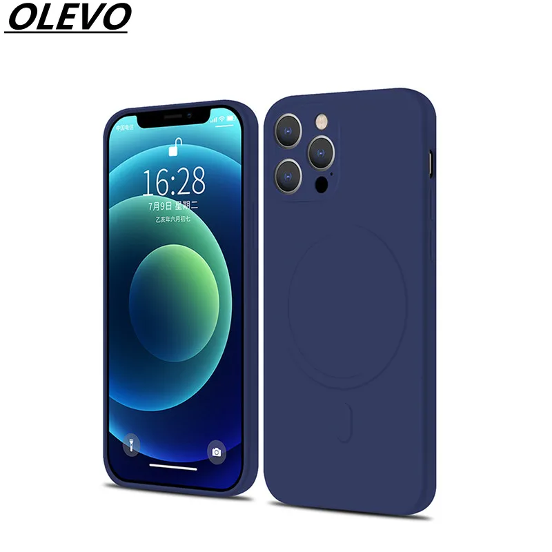 

Magnetic Case For Apple iPhone12 12Mini 12pro 12promax iPhone11 11pro Max Official Same Liquid Silicone Fall Protection Cover