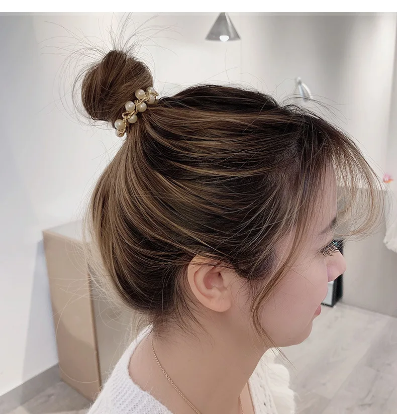 Изысканная жемчужная Женская резинка для волос простая хвоста корейский стиль