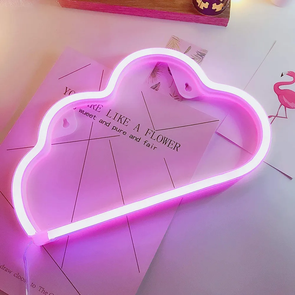 Светодиодный неоновый светильник с теплым белым облаком вечерние товары для