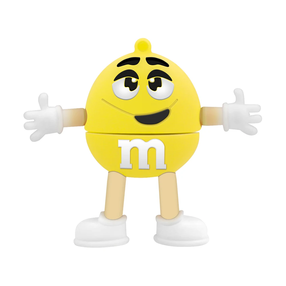 yellow Милый флеш-накопитель u-диск 32gb 16gb 8gb rainbow beans M& M bean usb флеш-накопитель прекрасный подарок полная емкость 64gb флешка cle usb loptop - Цвет: yellow
