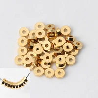 pure copper beads vacuum gold plated 24k spacer beads spacer loose beads jewelry accessories diy beaded bracelet bracelet materi