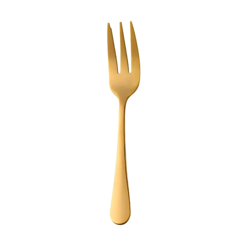 

X37E Dessert Pastry Fork Multicolor Rainbow Stainless Steel Cake Notched Small Fork