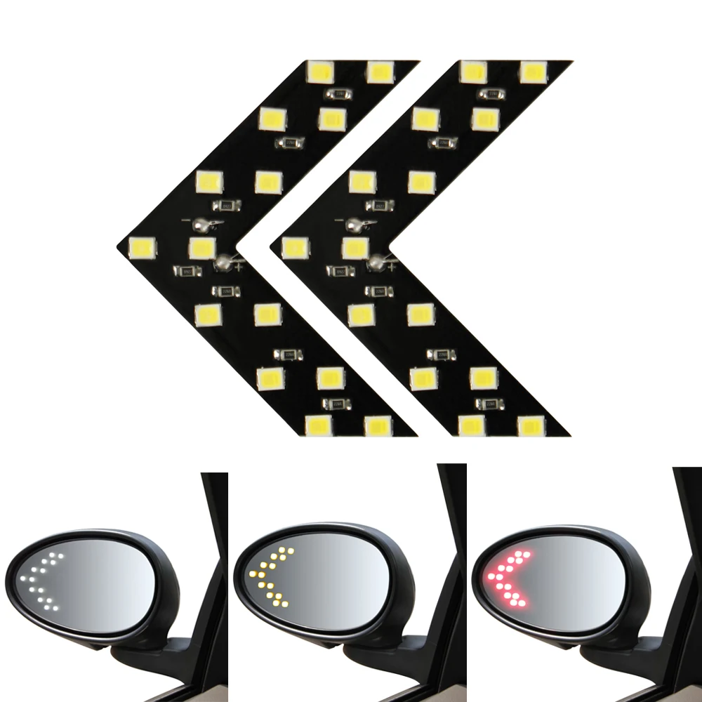 3 цвета автомобильный зеркальный светильник светодиодный панель со стрелкой для