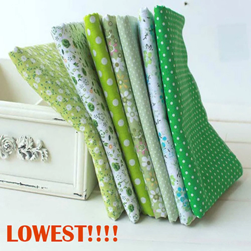 Booksew 7 шт./лот 50x50 см голубая хлопковая ткань для пэчворка домашний текстиль Qulit
