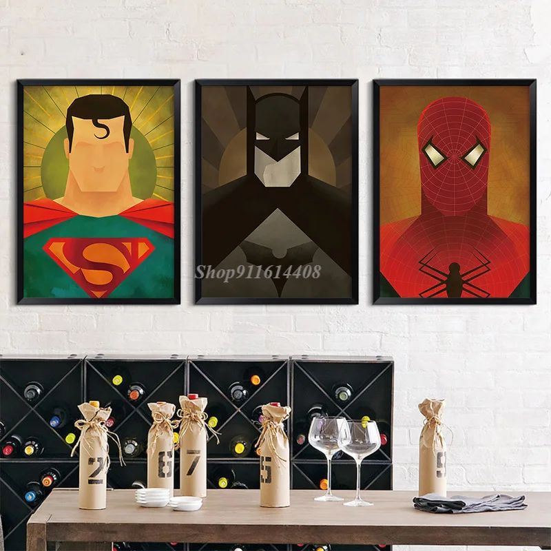 Картина на холсте из фильма Marvel винтажный аниме постер и принты супергероев