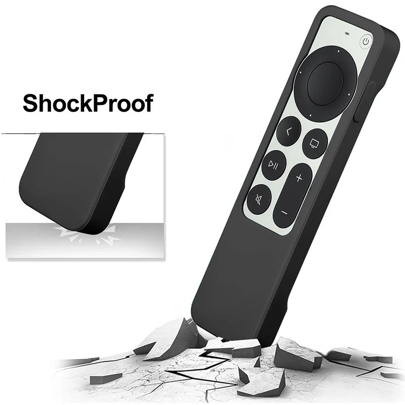2021 Anti-Lost Protective Case For Apple TV 4K 2nd Gen Siri Remote Control Anti-Slip Durable Anti-Slip Silicon Shockproof shell images - 6