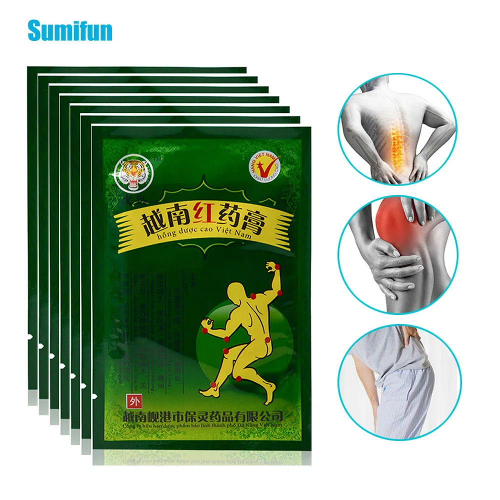 48 шт. Вьетнам красный белый тигр бальзам медицинский пластырь заднюю часть тела