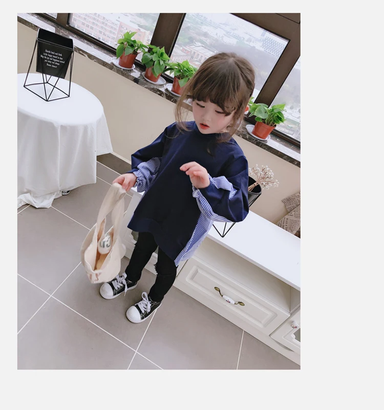 Новинка 2019 Осенний товар модная блузка в полоску для девочек|Блузки и рубашки| |