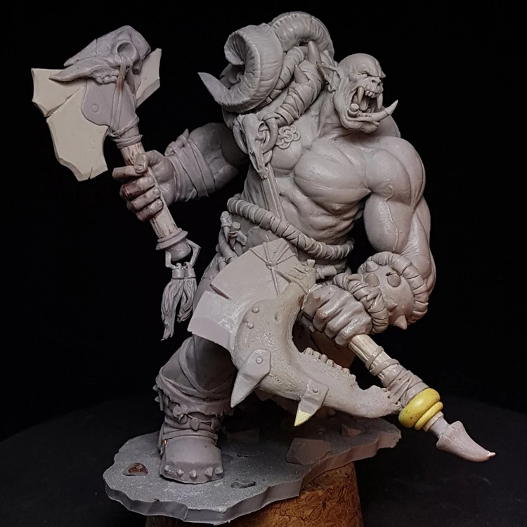 RD 1/24 весы Монстр модельная фигурка из смолы игрушки Therianthropy Воин/Orc сборка