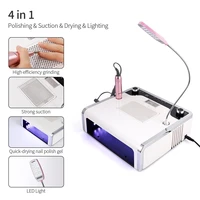 4 in 1 mult nail machine vacuum cleaner dust collector with light uv nail lamp 30000rpm handpiece drill manucure drill bits set