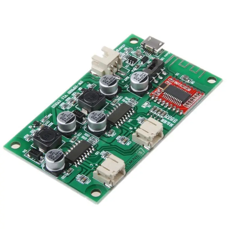 Модифицированная плата стерео Bluetooth усилителя динамика 2X6W Dc 5В 3 7 в может