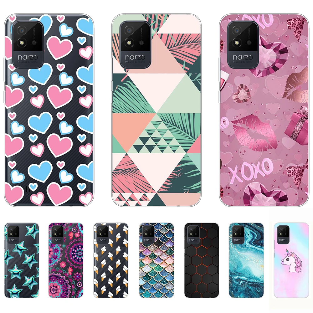 

Case for Realme Narzo 50i Tpu transparent Shell Phone Case 6.5inch Soft Bumper Shockproof Full protection Non-Slip Flexible