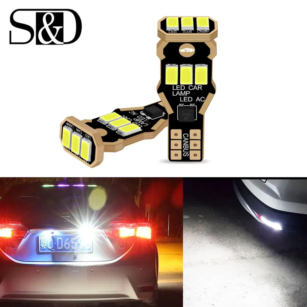 2x W16W T15 светодиодный ные лампы 3030 SMD светодиодные фонари заднего хода 921 912 920