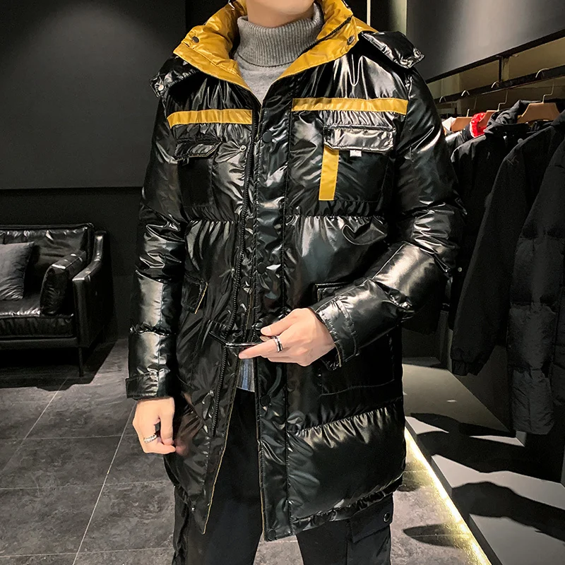 Winterjas Heren модная мужская зимняя куртка пальто с капюшоном теплое мужское зимнее