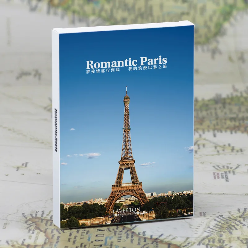 

30 sheets / set of postcard envelopes of world scenery series, Paris, France, city scenery, night scenery, postcards