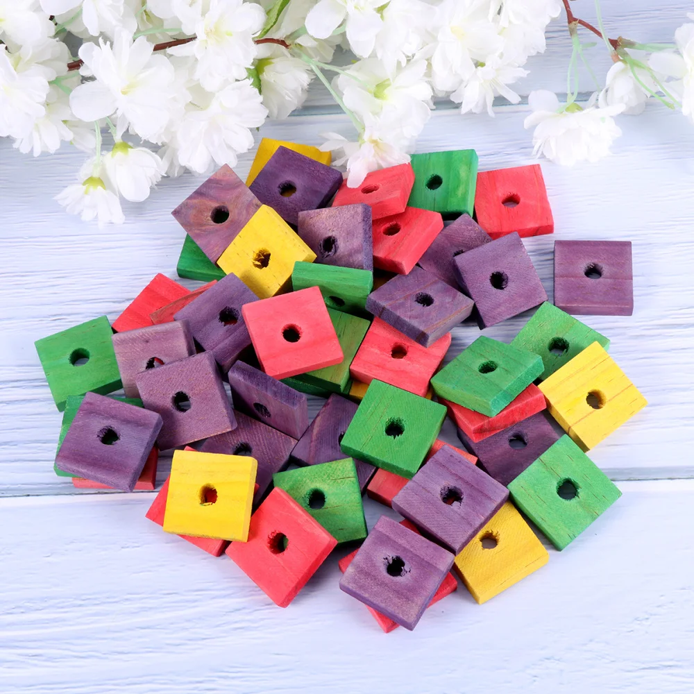 50 Pieces Educational Parrot Wood Clip Funny Bird DIY Playing Bite (Mixed Color) | Дом и сад