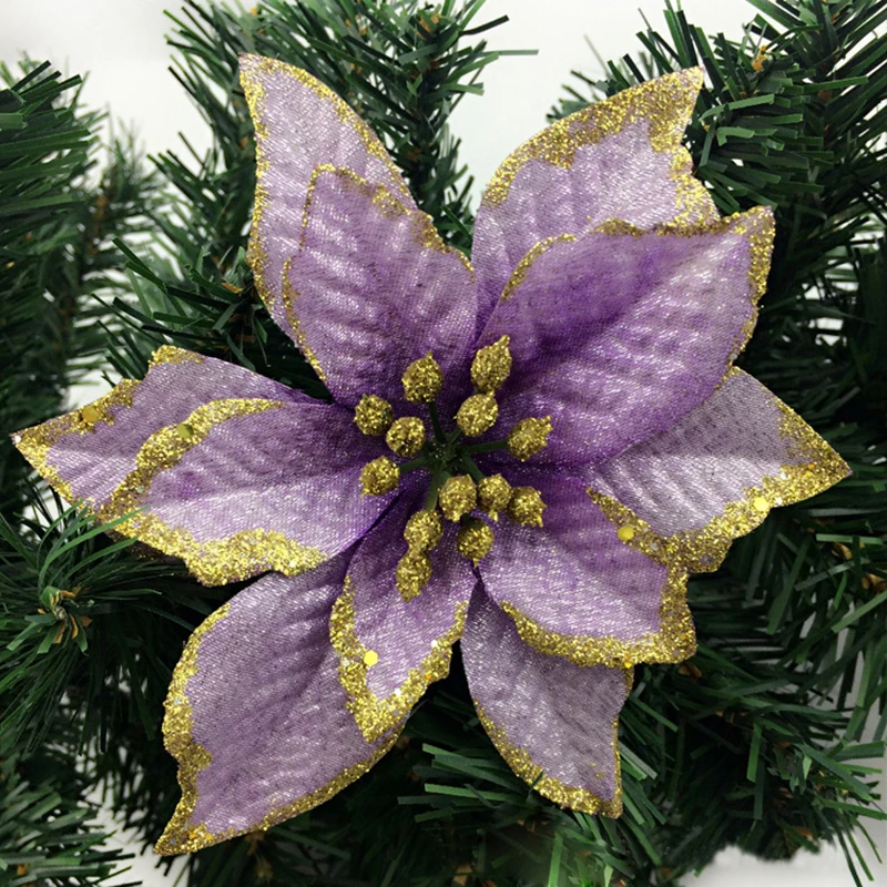 8 шт. декоративные украшения для ёлки 13 см|artificial flowers|artificial flowers goldflower gold |