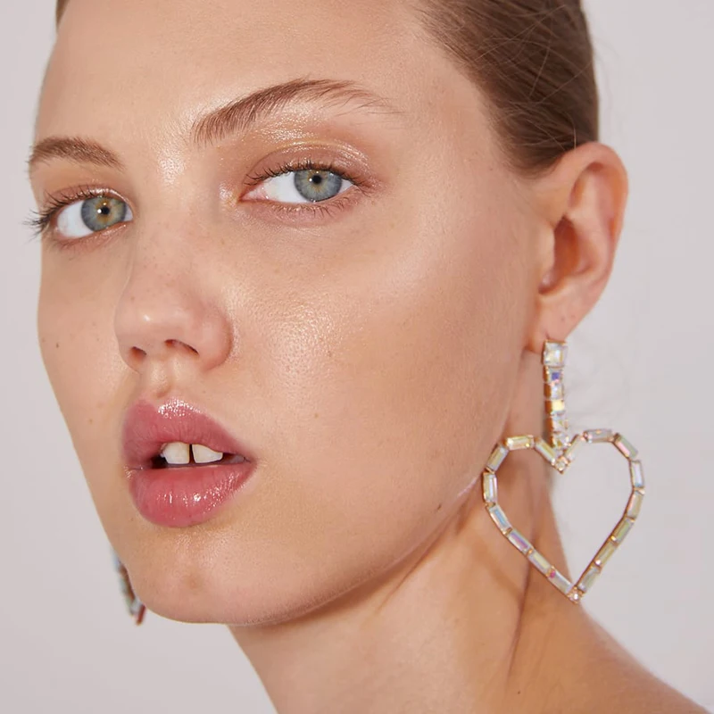 Dvacaman ZA Gold Oorbellen Crystal Pendientes блестящие эффектные Висячие серьги для женщин Свадебные подарки ювелирные изделия