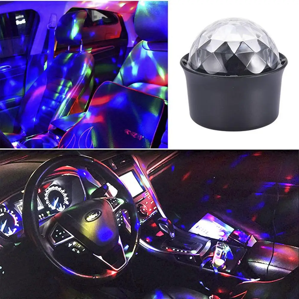

3W Mini DJ Atmosphere Light Lamp USB Charging Music Control Stage Decor Light Use Inside The Car Home Party