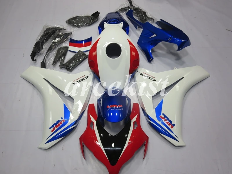 ABS(литьевая форма) Мотоцикл Обтекатели комплект кузова набор подходит для Honda CBR1000RR 2008 2009 2010 2011 красный яркий