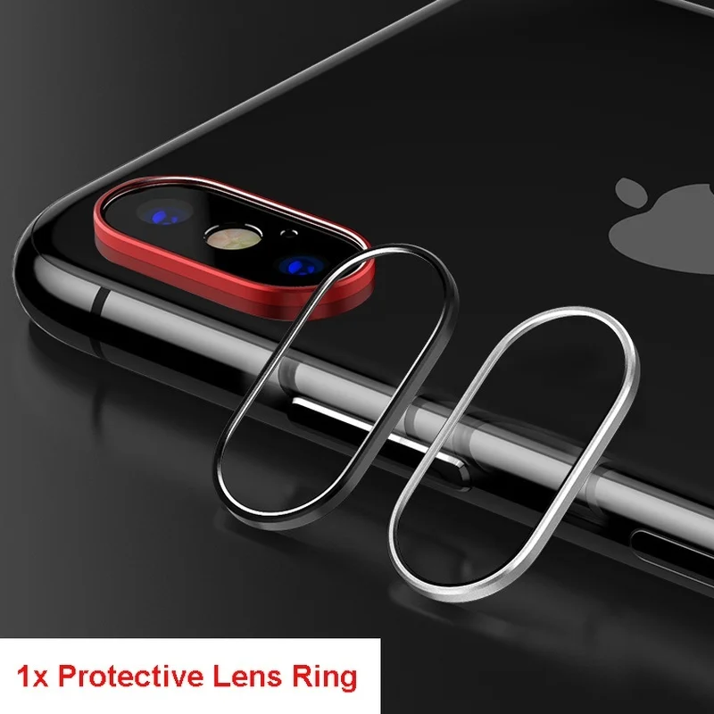 1 шт. пленка для объектива задней камеры + кольца корпуса IPhone Xr Xs MAX X / 7/ 8 Plus