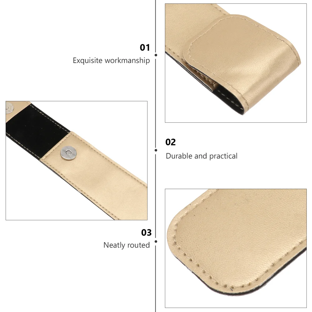 

3PCS Compact Stainless Steel PU Leather Cover Eyelash Protective Case