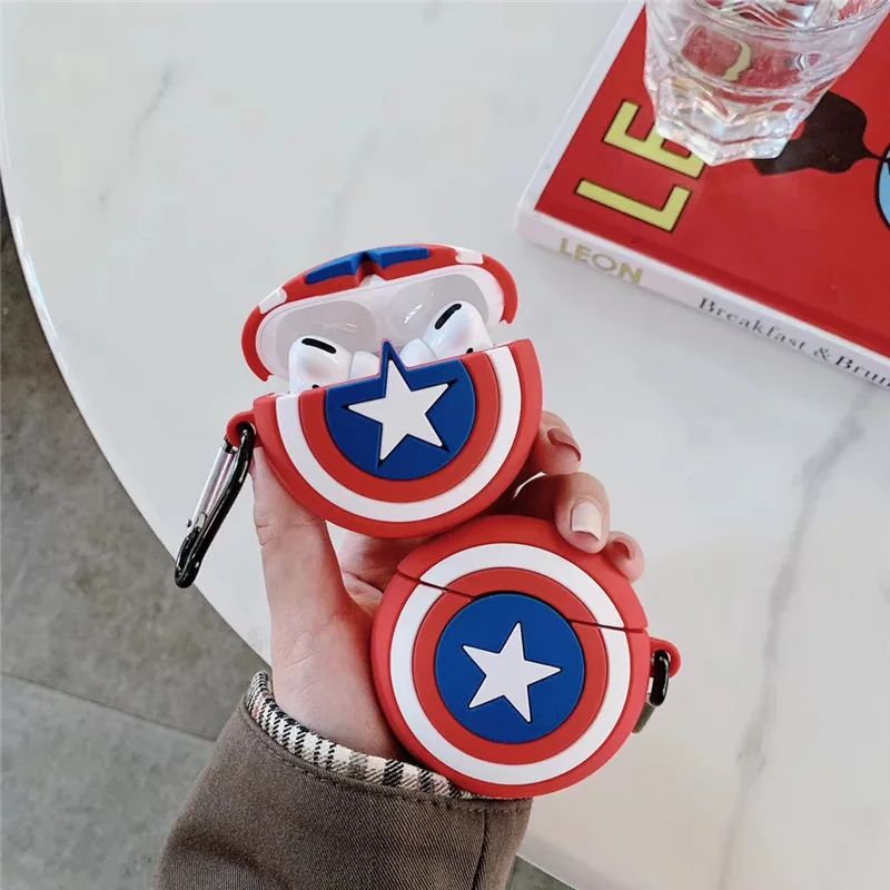 Чехол для AirPods Pro 3D мягкий силиконовый беспроводной чехол наушников с рисунком