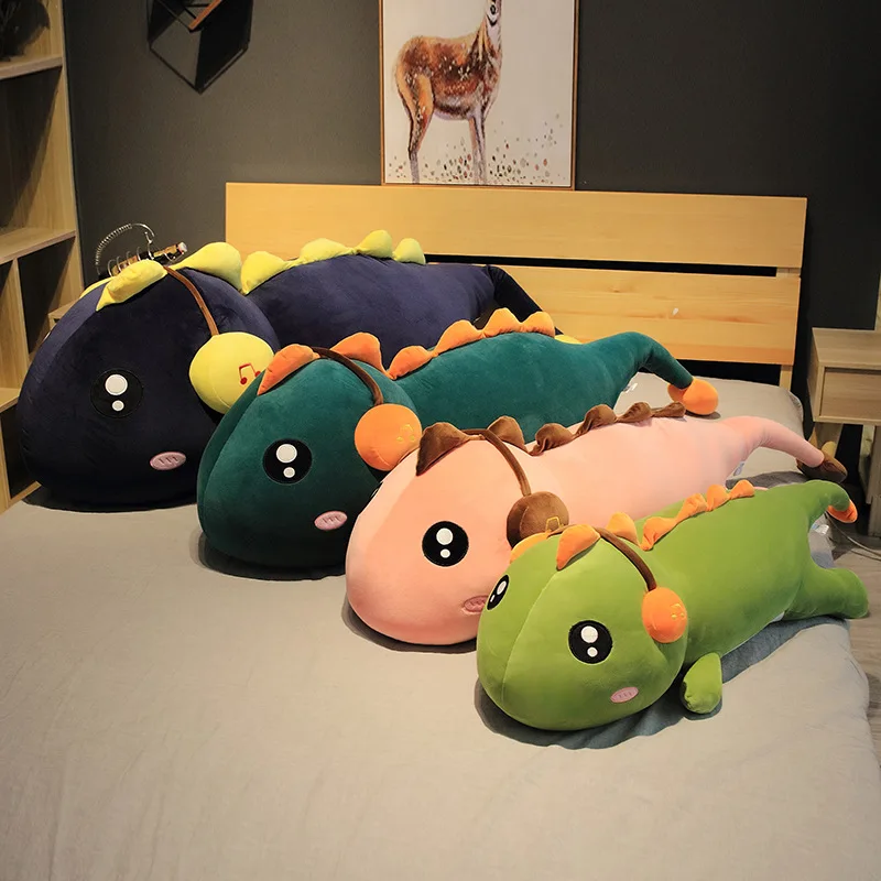 80/100/120CM Cartoon Long Pillow Big Dinosaur Plush Toy Cute Doll Soft Kawaii Kid Home Decoration Christmas Gift | Игрушки и хобби