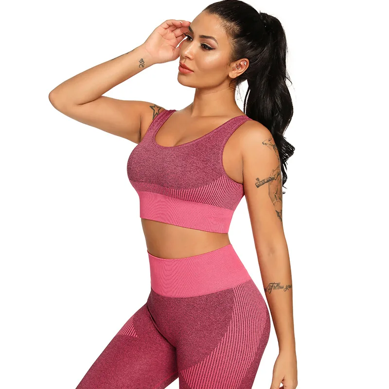 

Workout Clothes For Women 2pcs Seamless Yoga Set Sports Bra and Leggings Set High Waist Leggings Fitness Sports Wear Gym Set