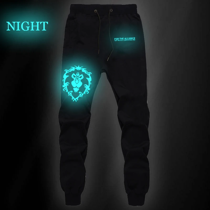 

Game World of Warcraft Luminous Sports Pants for the Horde Summer Sweat Casual Pants Jogger Fitness Long Trousers