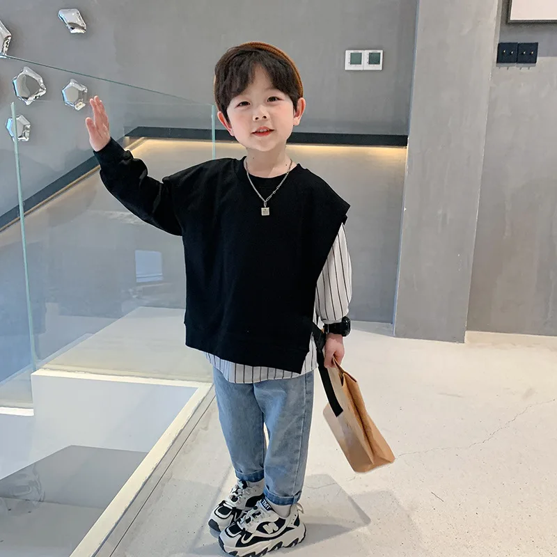 

Knitting Spring Autumn Boys Sweatshirts Jacket Coat Kids Outwear Teenager Tops Children Clothes Cotton High Quality