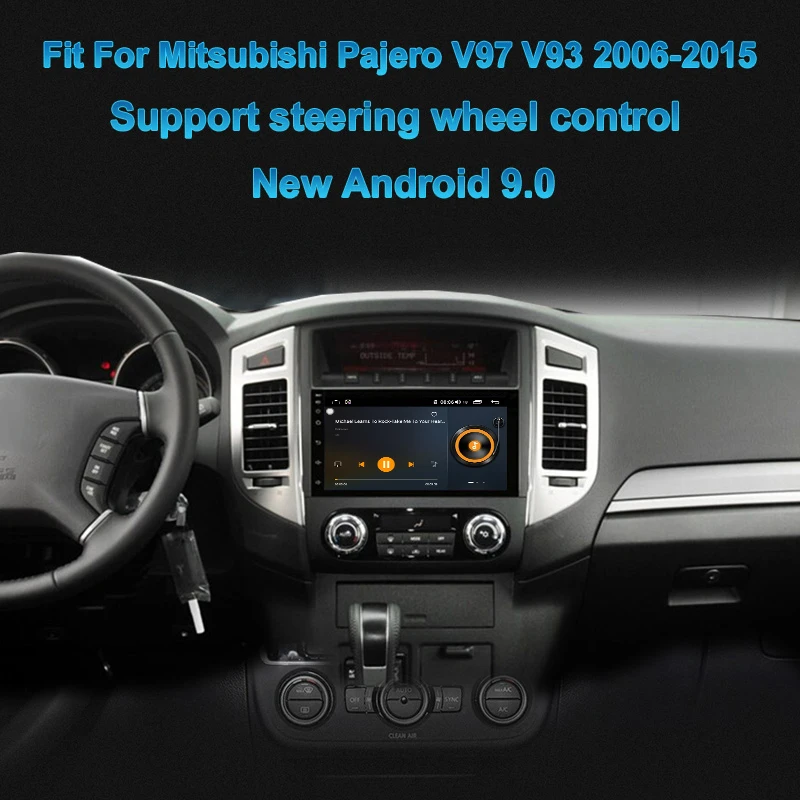 Автомобильный мультимедийный dvd плеер Funrover 8 ядер 2 din Android 9 0 для Mitsubishi Pajero V97 V93 2006