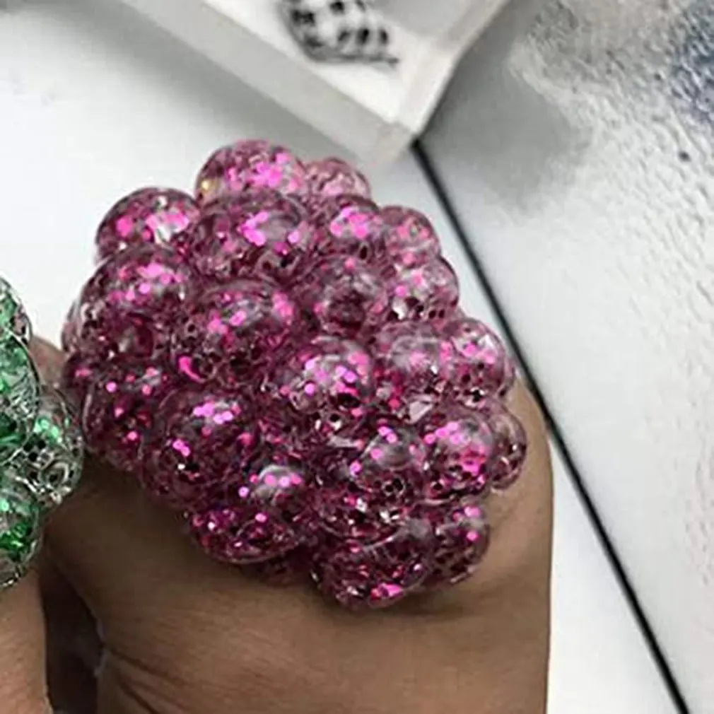 

Vent Hand-squeezed Squeeze Toys Colored Beads Grape Balls Tricky Decompression Toys Funny Creative Water Polo