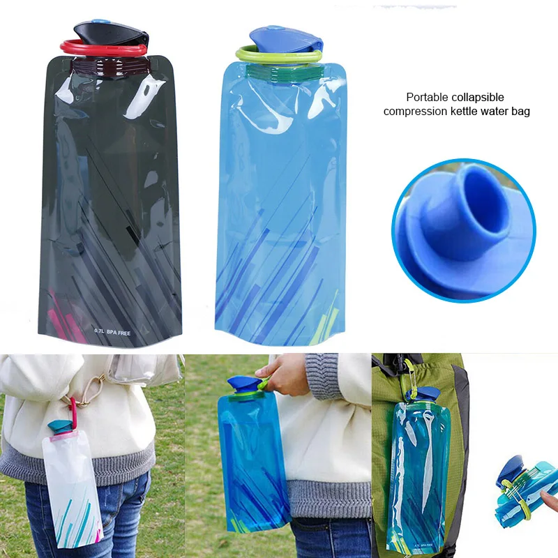 HOT Portable Collapsible Compression Kettle Water Bag Outdoor Sports Reusable Bottles HV99 | Спорт и развлечения