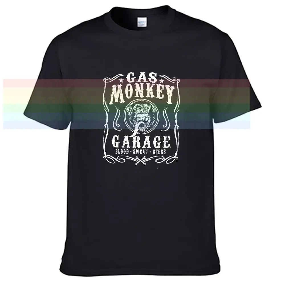

Gas-Monkey-Garage T Shirt Green skeleton Racer shirt Limitied Edition unisex Brand T-shirt Cotton Amazing Short Sleeve Tops N51