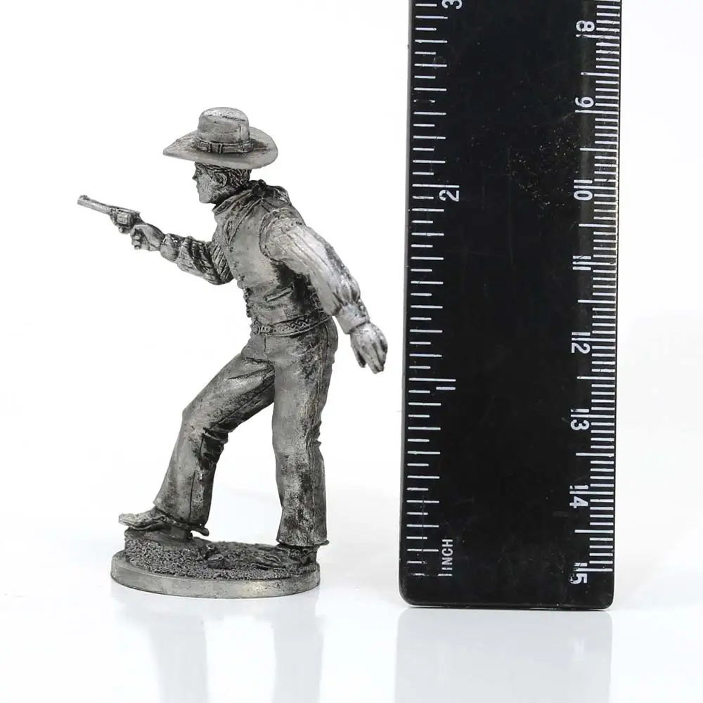 Cowboy with gun-tin soldier figure 54mm ww02 tin toy soldiers metal Wild West | Figurines &amp Miniatures