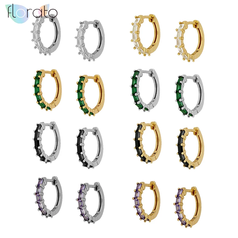 

925 Sterling Silver Ear Buckle Earrings For Women Small Hoop Earrings Girl Ear Bone Piercing Earrings Punk Round Jewelry Gift