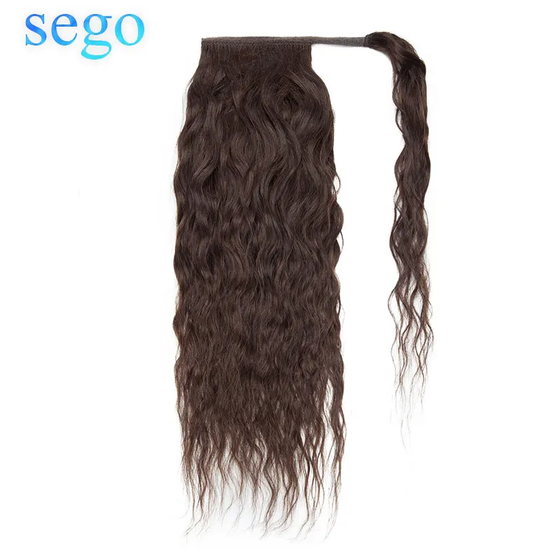 SEGO 80 г-95 г Кукуруза кудрявая наращивание волос на шнурке конский хвост накладные волосы 100% человеческие накладные волосы вокруг шиньонов не... от AliExpress WW